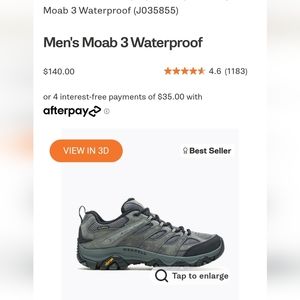 Merrell Moab 3 hiking shoe